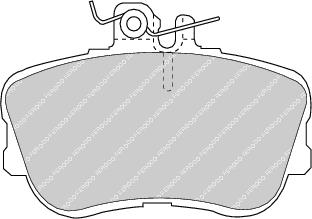 Front Brake Pad Set Fits Mercedes-Benz OE 24202120 Ferodo FDB854