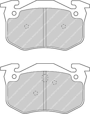 Rear Brake Pad Set Fits Renault OE 7701203668 Ferodo FDB877