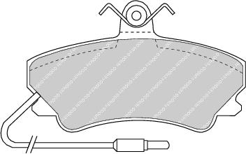 Front Brake Pad Set Fits Renault OE 6025170170 Ferodo FDB880