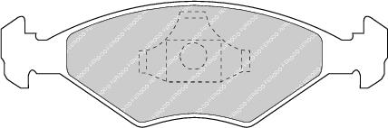 Front Brake Pad Set Fits Fiat OE 9948038 Ferodo FDB896