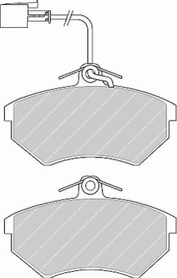 Front Brake Pad Set Fits OE 357698151C Ferodo FDB907