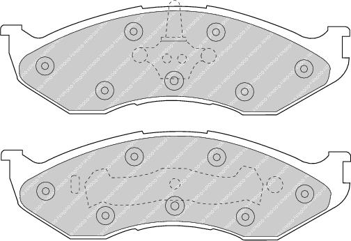 Front Brake Pad Set Fits Jeep Kia OE VXL136 Ferodo FDB929