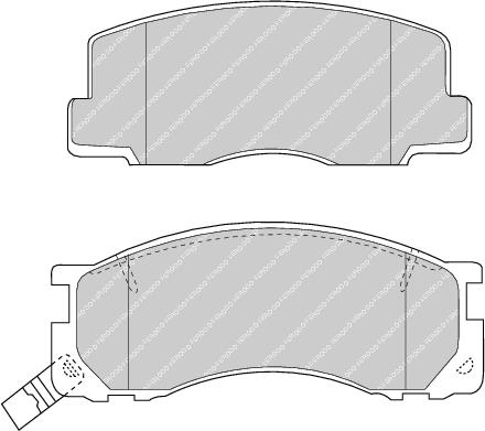 Front Brake Pad Set Fits Toyota OE 446528040 Ferodo FDB930