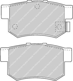 Rear Brake Pad Set Fits Acura Fiat Honda MG Rover Suzuki Ferodo FDB956