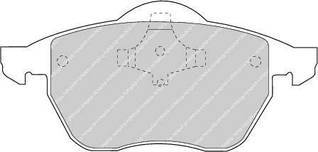 Front Brake Pad Set Fits Audi Seat Skoda VW OE 1J0698151L Ferodo FDB969