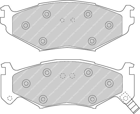 Front Brake Pad Set Fits Chrysler Dodge OE 4423812 Ferodo FDB977