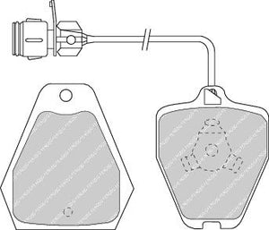 Front Brake Pad Set Fits Audi OE 441698151G Ferodo FDB985