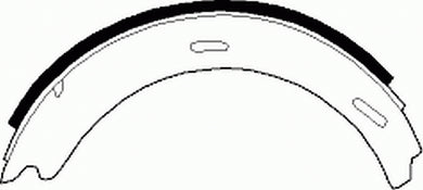 Rear Parking Brake Drum Shoe Set Fits Chrysler Mercedes-Benz Ferodo FSB196