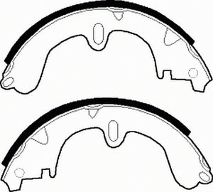 Rear Brake Shoe Set Fits Mazda Toyota OE 449512220 Ferodo FSB208