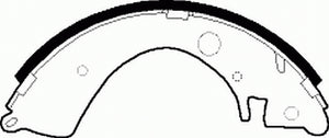 Rear Brake Shoe Set Fits Honda OE VBS389 Ferodo FSB219