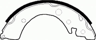 Rear Brake Shoe Set Fits Acura Honda OE 43153SB6671 Ferodo FSB220