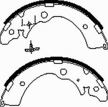 Load image into Gallery viewer, Rear Brake Shoe Set Fits Honda Rover Suzuki OE 43153SM4A01 Ferodo FSB318