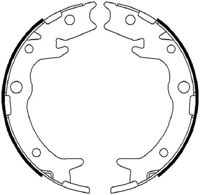 Rear Parking Brake Drum Shoe Set Fits Honda OE 43053S47E50 Ferodo FSB4019