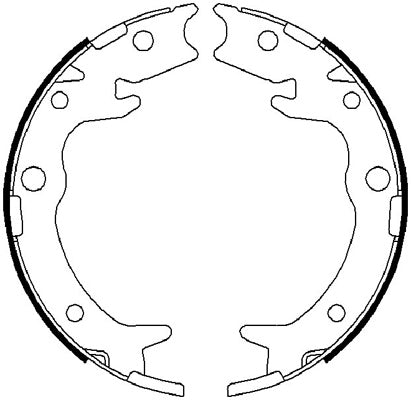 Rear Parking Brake Drum Shoe Set Fits Honda OE 43053S47E50 Ferodo FSB4019