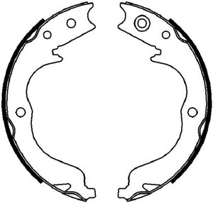 Rear Parking Brake Drum Shoe Set Fits Citroen Mitsubishi Peugeot Ferodo FSB4028