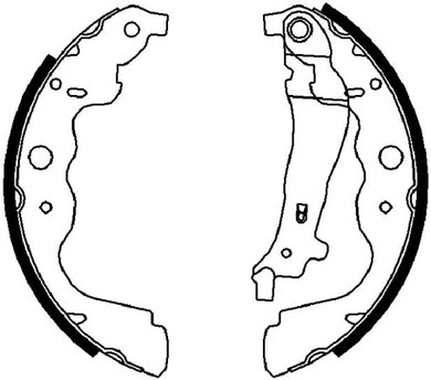 Rear Brake Shoe Set Fits Dacia Lada Renault OE 6001549703 Ferodo FSB4031