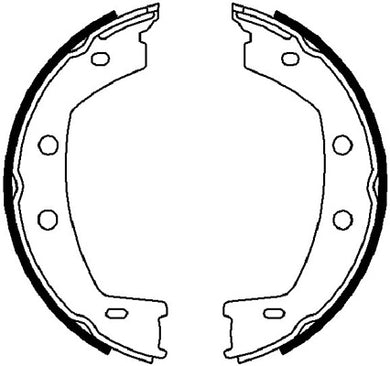 Rear Parking Brake Drum Shoe Set Fits Land Rover OE LR001020 Ferodo FSB4032