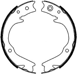 Rear Parking Brake Drum Shoe Set Fits Subaru Ferodo FSB4063
