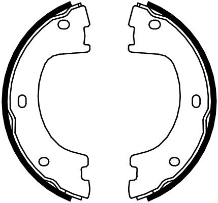 Rear Parking Brake Drum Shoe Set Fits Mercedes-Benz VW Ferodo FSB4103