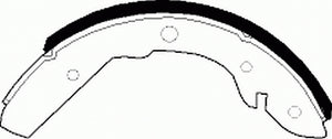 Rear Brake Shoe Set Fits VW OE 211698537SV Ferodo FSB82
