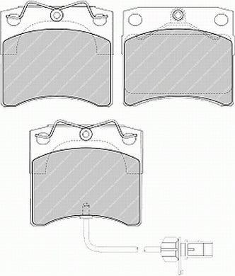 Front Brake Pad Set Fits VW OE 7D0695151C Ferodo FVR1492