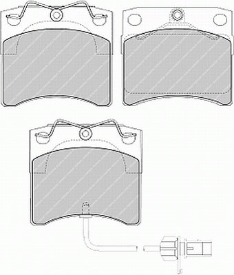 Front Brake Pad Set Fits VW OE 7D0695151C Ferodo FVR1492