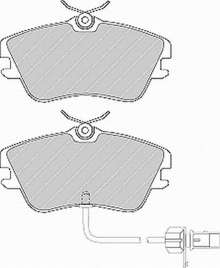 Front Brake Pad Set Fits VW OE 7D0695151B Ferodo FVR1519