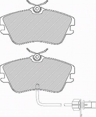 Front Brake Pad Set Fits VW OE 7D0695151B Ferodo FVR1519