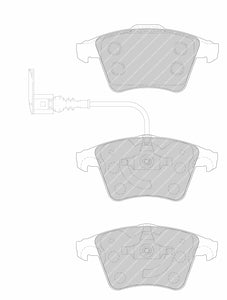 Front Brake Pad Set Fits VW OE 7H0698151 Ferodo FVR1642