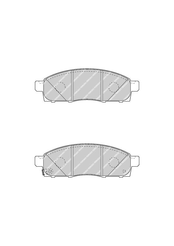 Front Brake Pad Set Fits Nissan OE D1060JX50B Ferodo FVR4415
