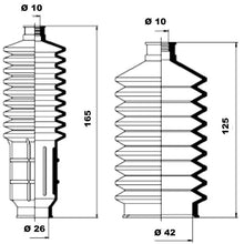 Load image into Gallery viewer, Steering Bellow Set Fits Autobianchi A 112 Fiat 126 127 127 Panor Moog K150001