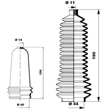 Load image into Gallery viewer, Steering Bellow Set Fits Peugeot 106 I 106 Ii 106 Van Moog K150132