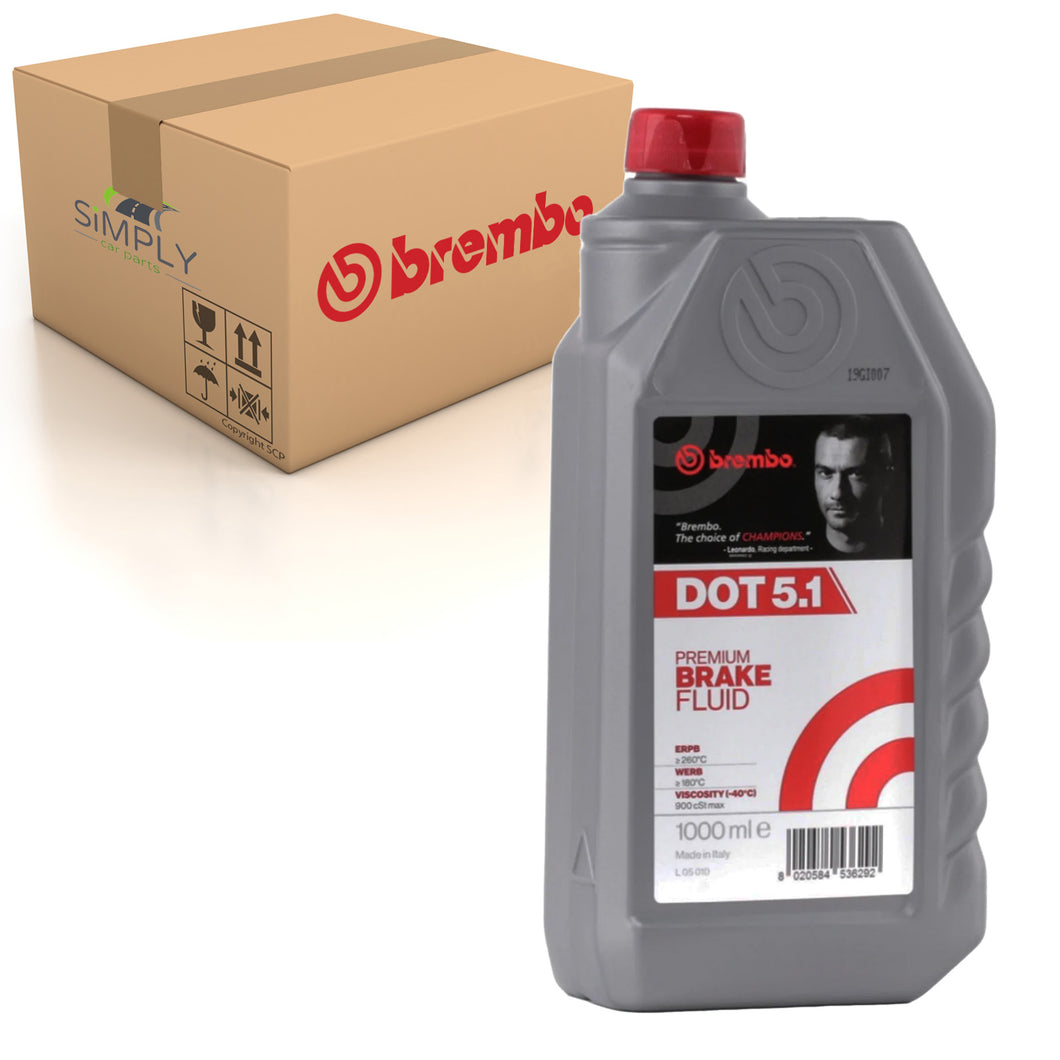 Brembo Brake Fluid DOT 5.1 DOT5.1 High Performance Fully Synthetic 1L L05010