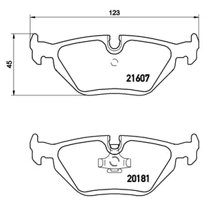 Rear Brake Pad Fits BMW 3 Series Z3 Brembo P06013