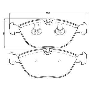 Front Brake Pad Fits VW Alpina Audi Bentley BMW TT CLK SLK Brembo P06019