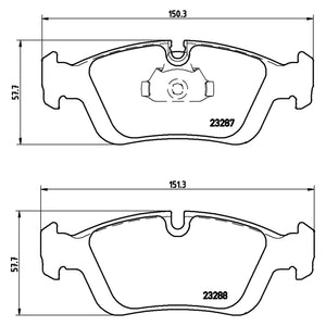 Front Brake Pad Fits Alpina Bentley BMW Z3 Z4 Brembo P06024