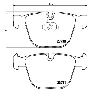 Rear Brake Pad Fits Bentley BMW Rolls Royce X5 X6 Phantom Brembo P06026