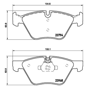 Front Brake Pad Fits BMW 3 5 Series X1 Z4 Brembo P06036