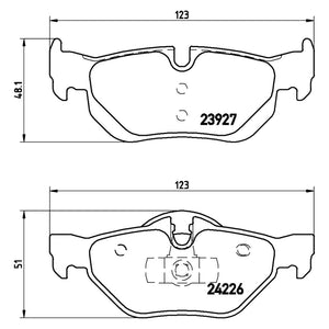 Rear Brake Pad Fits BMW 1 3 Series X1 Brembo P06038