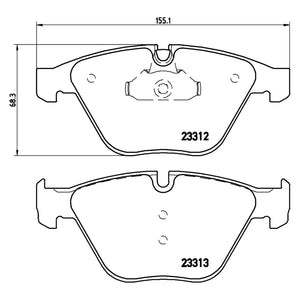 Front Brake Pad Fits BMW 3 5 6 7 Series Brembo P06054