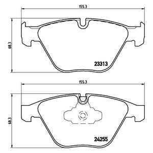 Front Brake Pad Fits BMW 3 Series X1 Brembo P06055