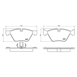 Front Brake Pad Fits BMW 5 Series Brembo P06060
