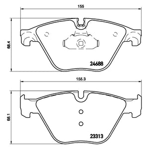 Front Brake Pad Fits BMW 5 6 Series Brembo P06074
