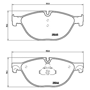 Front Brake Pad Fits BMW Alpina B7 5 6 7 Series Brembo P06076