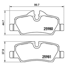 Load image into Gallery viewer, Rear Brake Pad Fits Mini F55 F56 F57 Brembo P06090