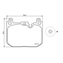 Load image into Gallery viewer, Cooper S Front Brake Pad Fits Mini F54 F55 F56 F57 F60 Brembo P06097