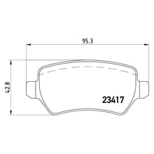 Load image into Gallery viewer, Rear Brake Pad Fits Chevrolet Vauxhall Astra GTC Twintop Zafira Brembo P10013