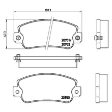 Load image into Gallery viewer, Front Brake Pad Fits Fiat Lancia Seat Panda Ibiza Terra Brembo P23013