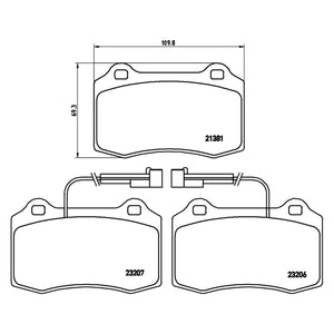 Front Brake Pad Fits Alfa Romeo Fiat 147 156 Spider Brembo P23074