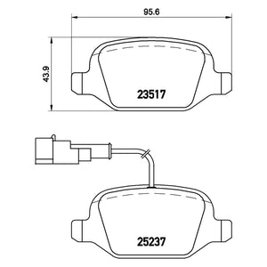 Rear Brake Pad Fits Alfa Romeo Mito Brembo P23131